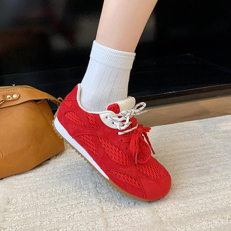 Dexun shoes women's 2025 new popular summer super fire mesh breathable casual shoes thin baseplate shoes versatile Forrest Gump shoes