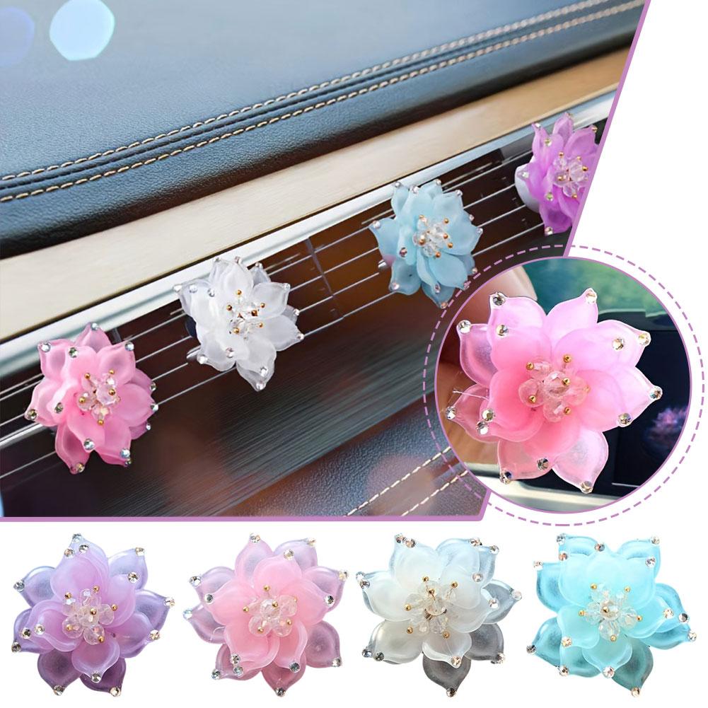 Car Flower Aromatherapy Air Conditioning Vent Perfume Clip Aroma Diffuser Air Freshener Car Interior Floewres Decoration