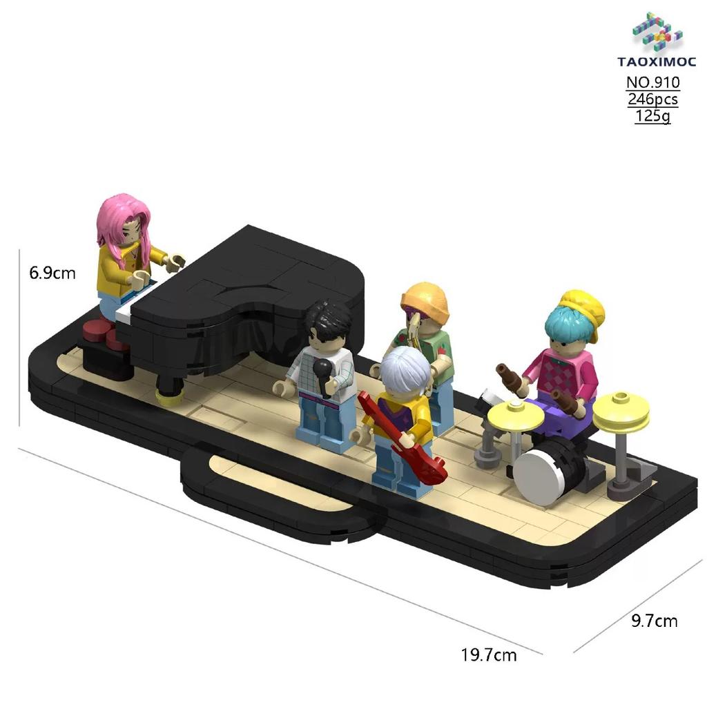 K-POP Dämonenjäger Cartoon-Puppe Bausteine Kawaii Mini-Actionfigur Kopfmontage Spielzeug Pädagogisches Spielzeug für Kinder Geschenk