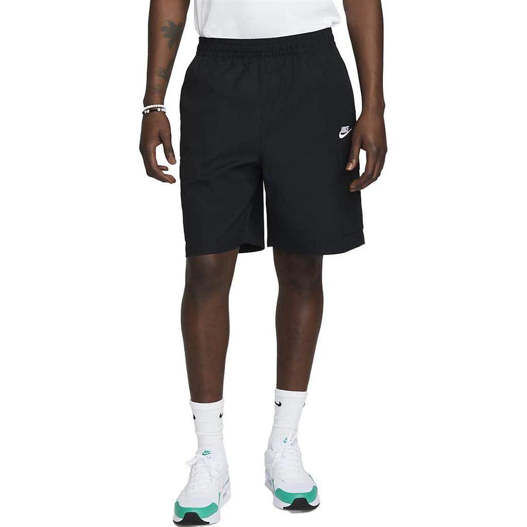 Nike Solid Color Logo Drawstring Shorts Men Bottoms Black FB1246-010