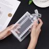 25pcs Elegant Transparent Rectangle Gift Boxes with Bows Durable PVC Perfect for Cookies Candies Ideal for Wedding Party Favors White Flat-Packed