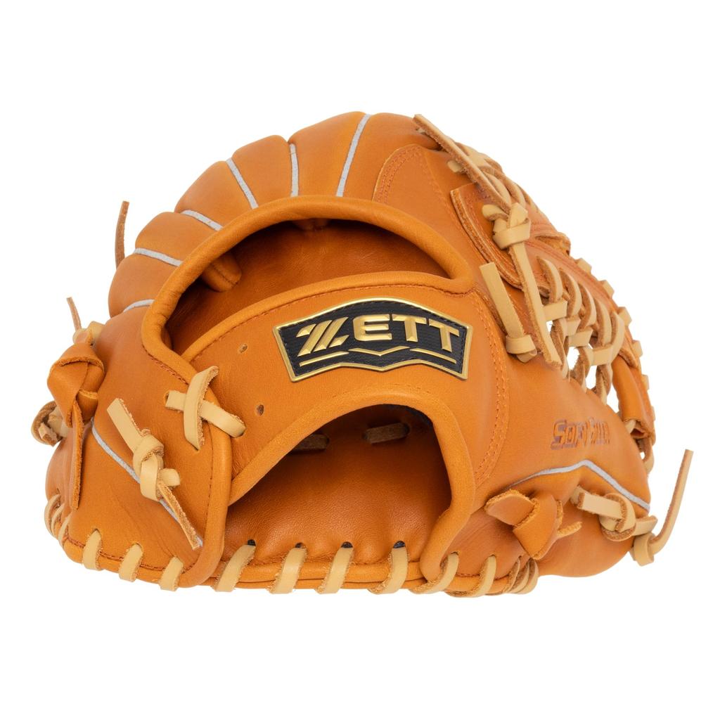 ZETT Baseball Softball Limited for Boys and ZETT Baseball Swallow Sports Soft Brown X Pastel Glove, Glove, All-Around, Edition, Juniors, Children's,