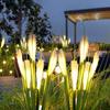 Solar Powered Reed Shaped Light Waterproof Outdoor Courtyard Lamp for Garden Park Road Courtyard Lawn Patio Decor Lighting