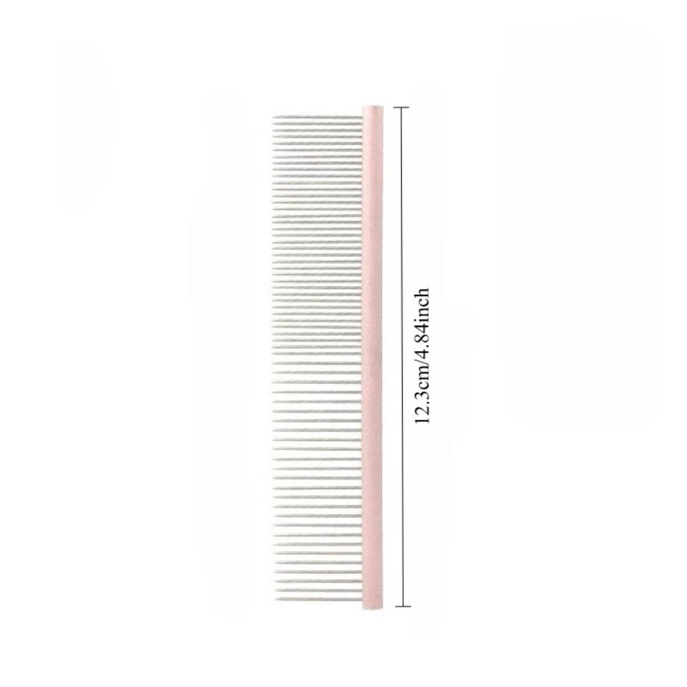 

Pet Comb Colorful Stainless Steel Shedding Dog Grooming Comb Puppy Hair Remover Piano Paint Cleaning Brush Pet Accessories розовый