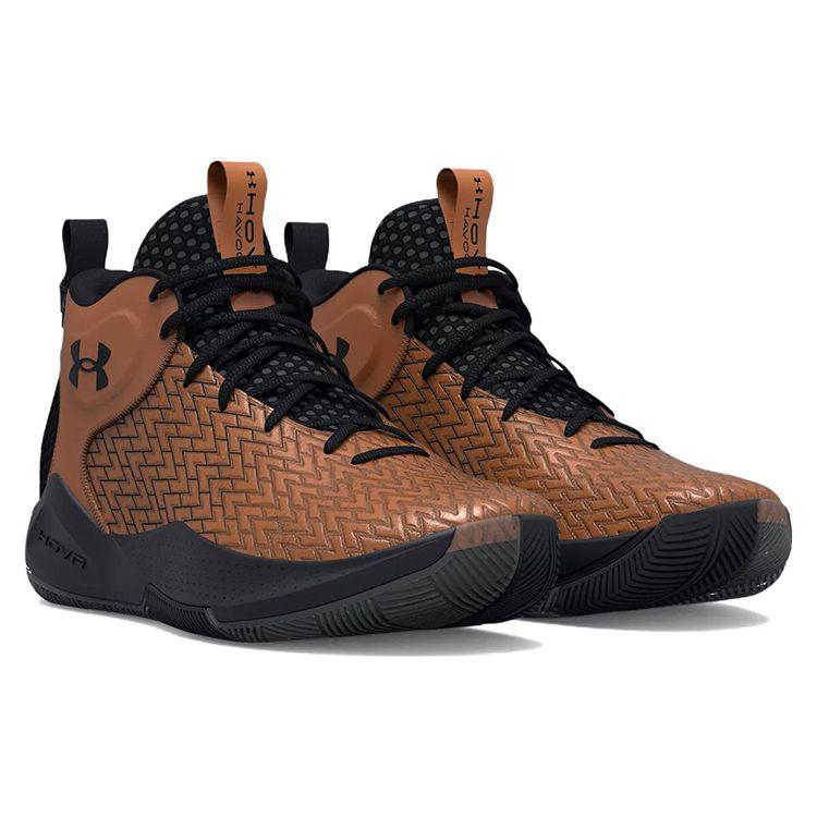 Under Armour Men's UA HOVR Havoc 4 Clone NM4 Basketball Shoes Metallic Copper Brown 3025999-900