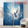 2pcs, 2D FLAT PRINTING Curtains (Without Rod) Heavenly Dove Modern Light Filtering Curtains Durable Polyester Curtains