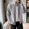 Men's Stylish Korean Stand-Up Collar Knit Jacket Cardigan, Slim-Fit for Spring/Autumn 2022