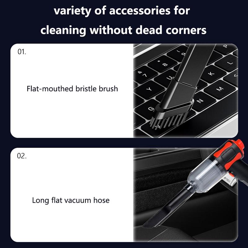 New Car Dual-Use Mini Wireless Vacuum Cleaner Portable Car Vacuum Cleaner Handheld Upright Blowing Suction Integrated 2025