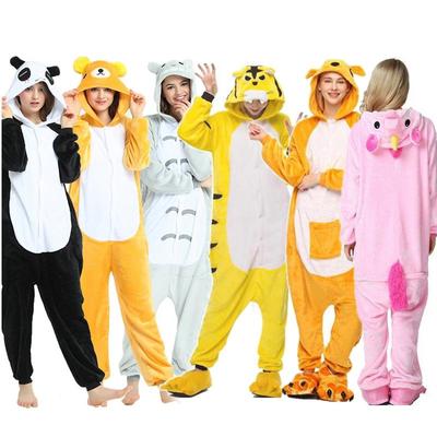 Unisex Kigurumi Pyjama Erwachsene Anime Cosplay Kostüm Onesie Känguru Dinosaurier Tiger Gelb Nachtwäsche Panda Bär Homewear Party S/M/L/XL
