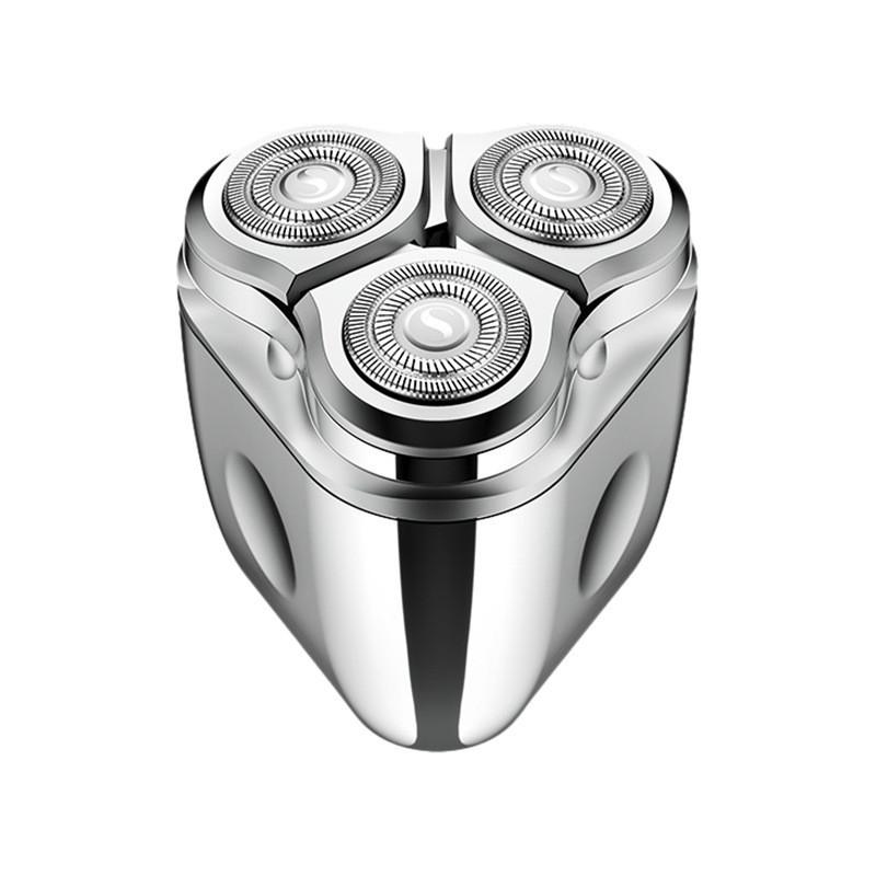 

Электрическая 4D бритва с тремя лезвиями, плавающей сеткой для бритья, перезаряжаемая через USB, мужская бритва серебряный