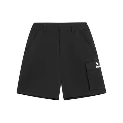 Li Ning X Disney Collaboration Solid Color Loose Casual Shorts Women Shorts Black AKSS118-1