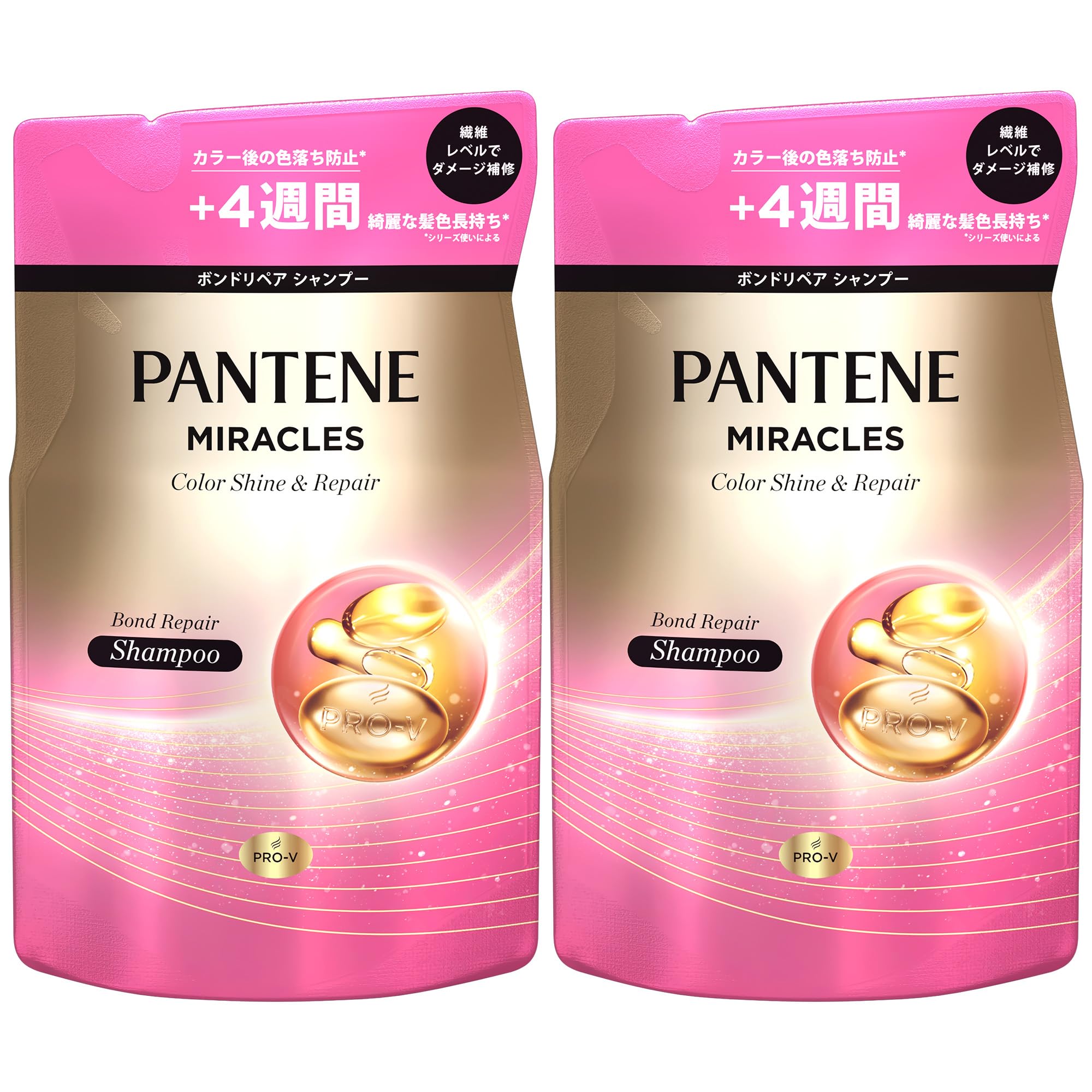 

Сменный блок шампуня Pantene Miracles 350 г x 2 Bond Repair Series Color Shine Repair & [Покупка набора]