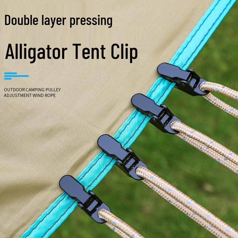 In-Stock Windproof Waterproof Tent Clips – Reinforced Multi-functional Rope Buckles