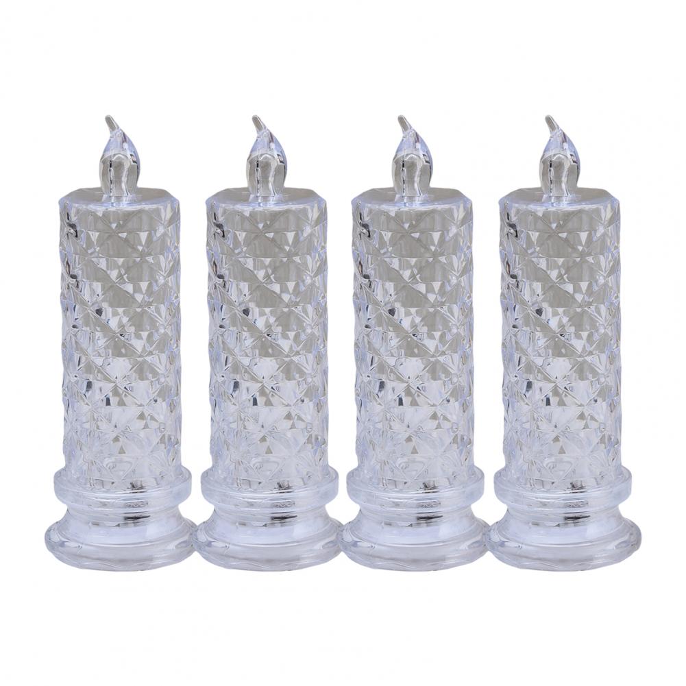 Led Candle Set for Kids Flameless Led Candles for Valentine's Anniversary Wedding Decor Battery Operated Table Decor