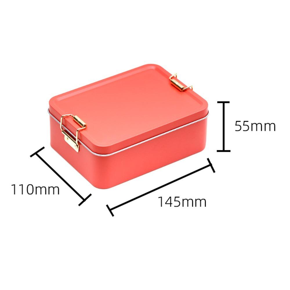 With Lid Tinplate Box Rectangular Shape Durable Material Rectangular Iron Box High Quality With Buckle Metal Storage Box