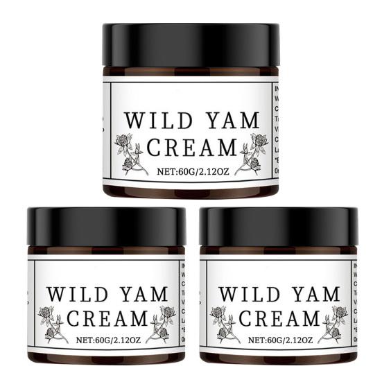 1/2/3Pcs Organic Wild Yam Cream for Hormone Balance Menopause Relief Lavender Scent Soothing PMS Care Cream with Natural Ingredients
