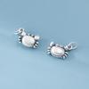 S999 Pure Silver 3D Hard-aged Crab Pendant, DIY Bracelet, Hanging Ornament, Handmade Braided Rope Material and Accessories