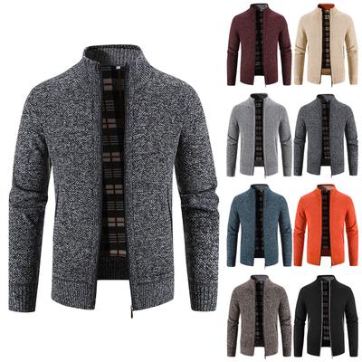 Και Χειμερινή Ανδρική Μόδα Φαρδιά Ζακέτα Ζεστό Πουλόβερ Όρθιος Γιακάς Πλεκτό Παλτό