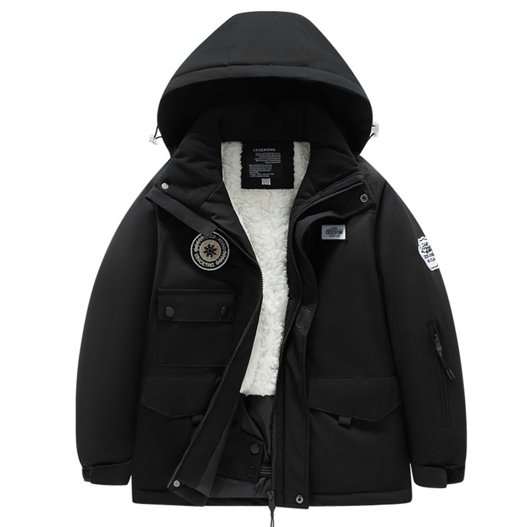 Dětská módní lyžařská souprava pro chlapce a dívky, zateplená, voděodolná, teplá lyžařská bunda