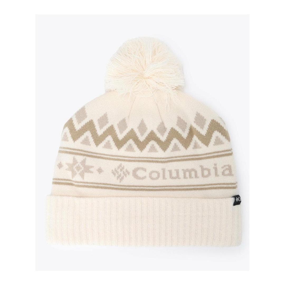 Used Columbia Lapel Pass Knit Cap Beanie with Pom Pom PU5714