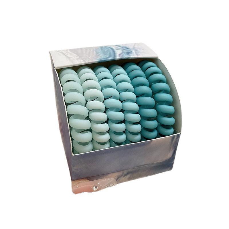 6 sztuk matowych gumek do włosów z drutu telefonicznego – wytrzymałe, bardzo elastyczne gumki dla kobiet