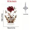 2D Flat Bohemiants Heart-shaped Rose Acrylic Desktop Decoration, Suitable for Wall Decoration, Porch, Room, Villa, Accents Home, Hallway, or Workplace