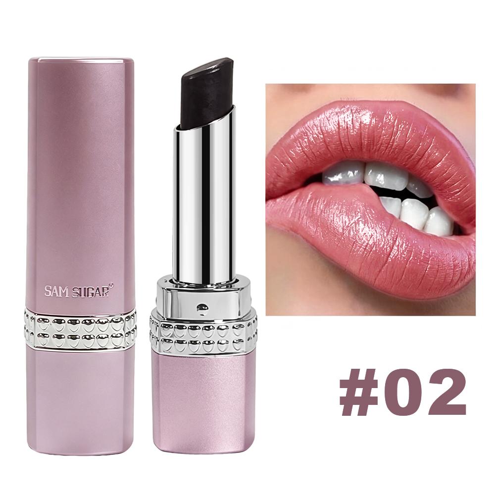 SAM SUGAR Black Lipstick Color Changing Moisturizing Lipstick, Long-Lasting Hydrating Glossy Lip Balm, Natural Tinted Lip Makeup Cosmetics for Women