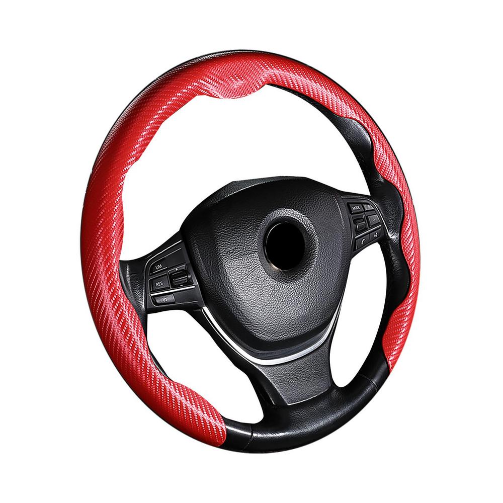 Carbon Fiber Car Steering Wheel Cover Universal Non-slip Steering Wheel Booster Cover Anti-Skid Accessories