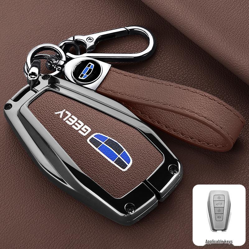 Premium Protective Key Cover for Geely Emgrand: Fits 26 Models including Xingyue L, Xingrui, Boyue L, Haoyue, Bin Yue – Men's Buckle Design