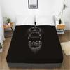 Mattress Cover Fitted Sheet With Elastic Band Bed Sheets Bedding Linens Queen King Size Bedsheet 90/150/160X200CM Black Horse