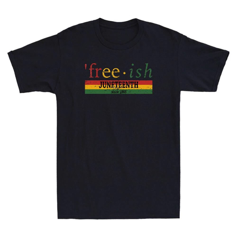 Free-ish Since 1865 With Pan African Flag For Juneteenth Vintage Men s T-Shirt S