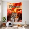Cat Meme (1) Customizable Name Decorative Wall Tapestry Ideal Choice for Wall Decor In Bedrooms Living Rooms Dorms and Home