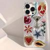Fashionable & Unique Beaded Heart Flower Pattern Phone Case For iPhone 16 14 13 12 11 15 Pro Max SE XR X XS MAX 7 8 Plus Cover