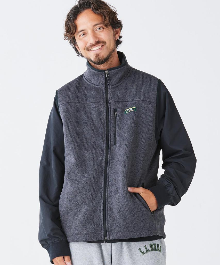 LL Bean Sweater Fleece US Fit Size Charcoal Gray 1000004843 L.L.Bean Men's Vest, Regular, Medium, Heather,