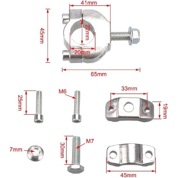 Motorradlenkererhöhung Motorrad 22mm 7/8'' Lenkererhöhungen Montagehalterung Klemme für CRF 50 Dirt Pit Bike Motocross Montagezubehör