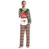 Set Pijamale de Cuplu de Crăciun 2024: Top cu mâneci lungi și gât rotund pentru bărbați și femei cu pantaloni de trening
