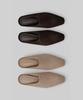 ANDBUTTERUM Soft Wedge Heel Mule Aven Suede Brown Beige 4Cm