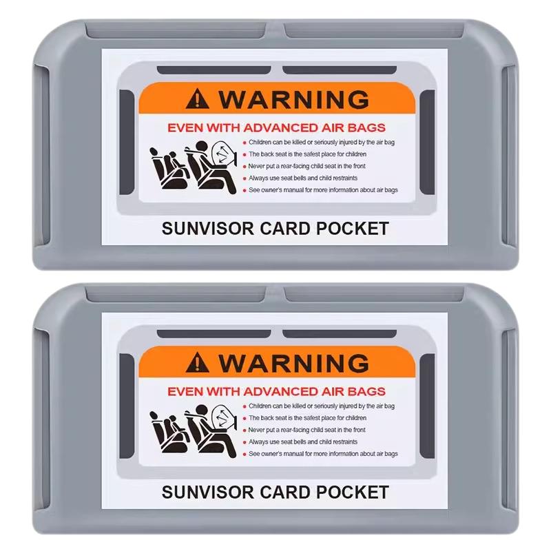2/1pcs Car Sun Visor Card Holder Instrument Panel Pasting Organizer Temporary Parking Phone Number Clip Interior Stowing Tidying