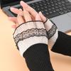 Detachable Cuffs Lace Flower Fake Flared Sleeves Double Layer False Cuffs Sweater Blouse Tops Fake Sleeved Wrist Warmers