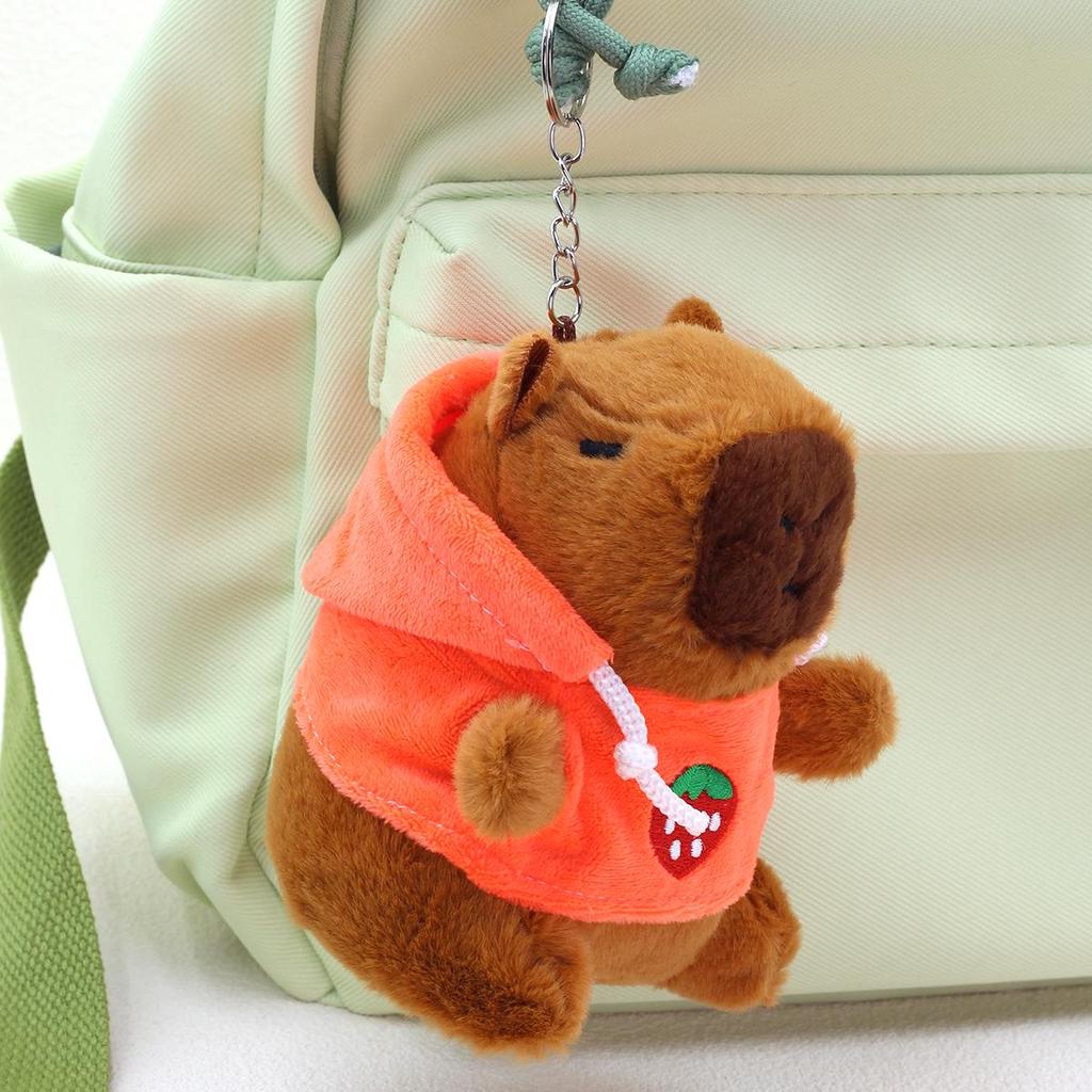 Capybara Plush Keychain: Cute Pull-out Toy & Internet Celebrity Pendant Charm