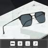Fashion Men's Metal Sunglasses Women Popular Square Frame Eyeglasses Travel Outdoor Vacation Anti-UV Fishing and Cycling Glasses