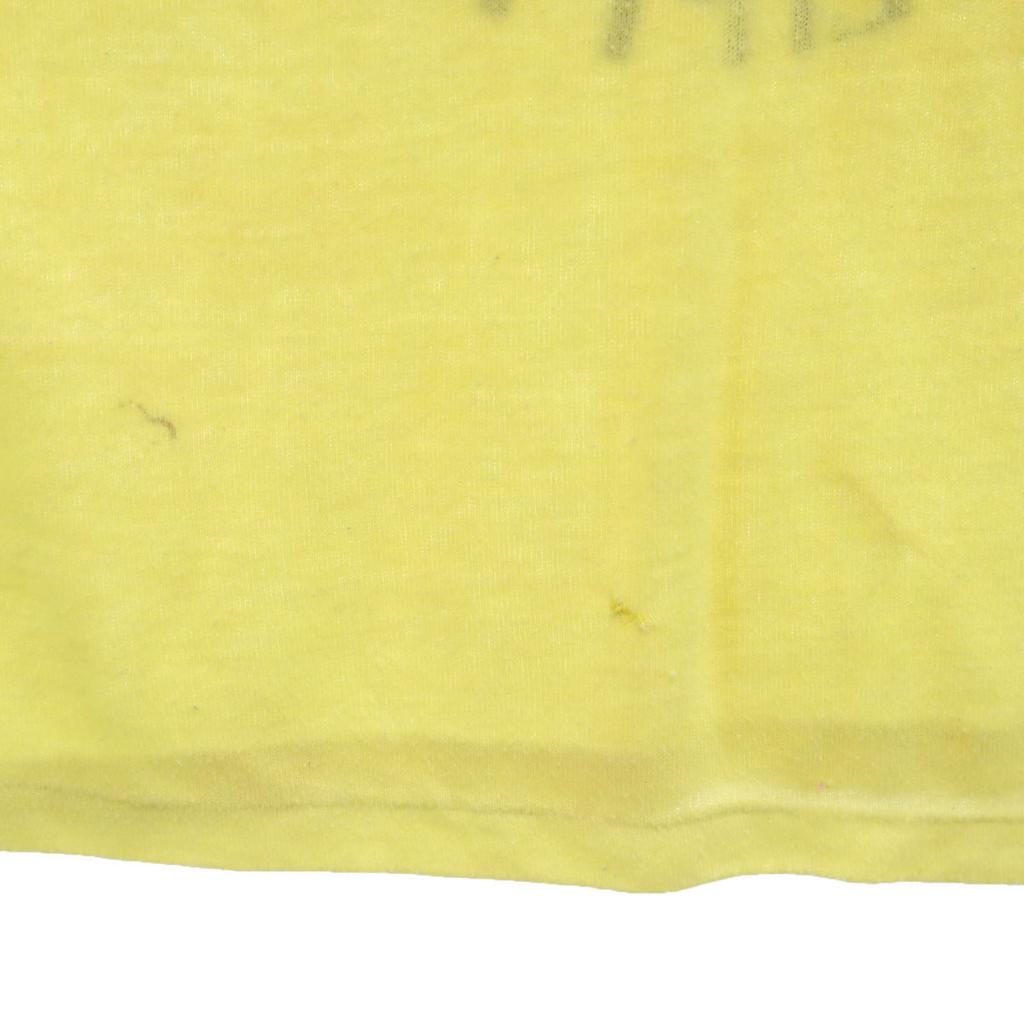 VINTAGE 80s Short sleeve T-shirt yellow Single stitch Men's Used