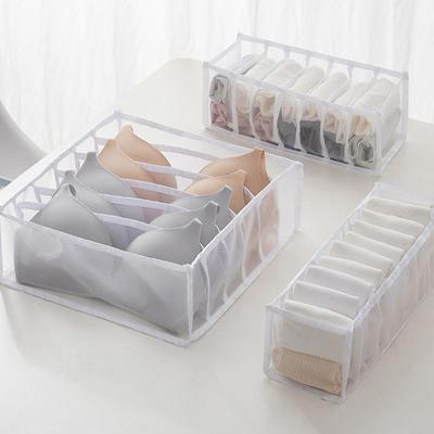Unterwäsche-Organizer Faltbare Kleideraufbewahrungsbox Nylon Organisation Schlafsaalaufbewahrung BH-Organisation Atmungsaktive Netztasche