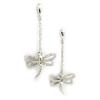Les Trésors De Lily [K6670] - Silberohrringe 'Libellen' Silber weiß (rhodiniert) - 12x16 mm