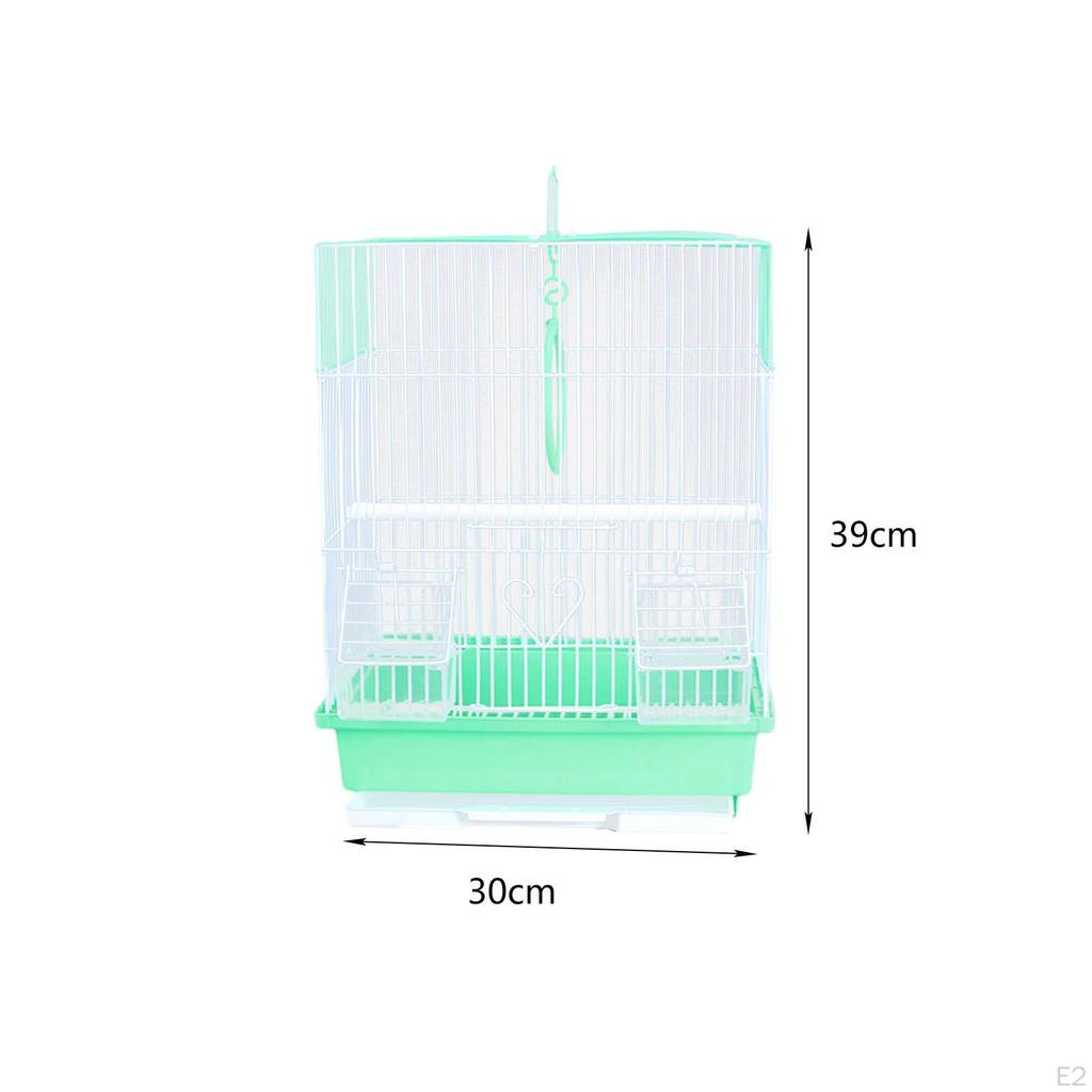 Bird Cage Hanging Hook Birdcage Parrot Stand with Standing Pole for Parakeet Conures