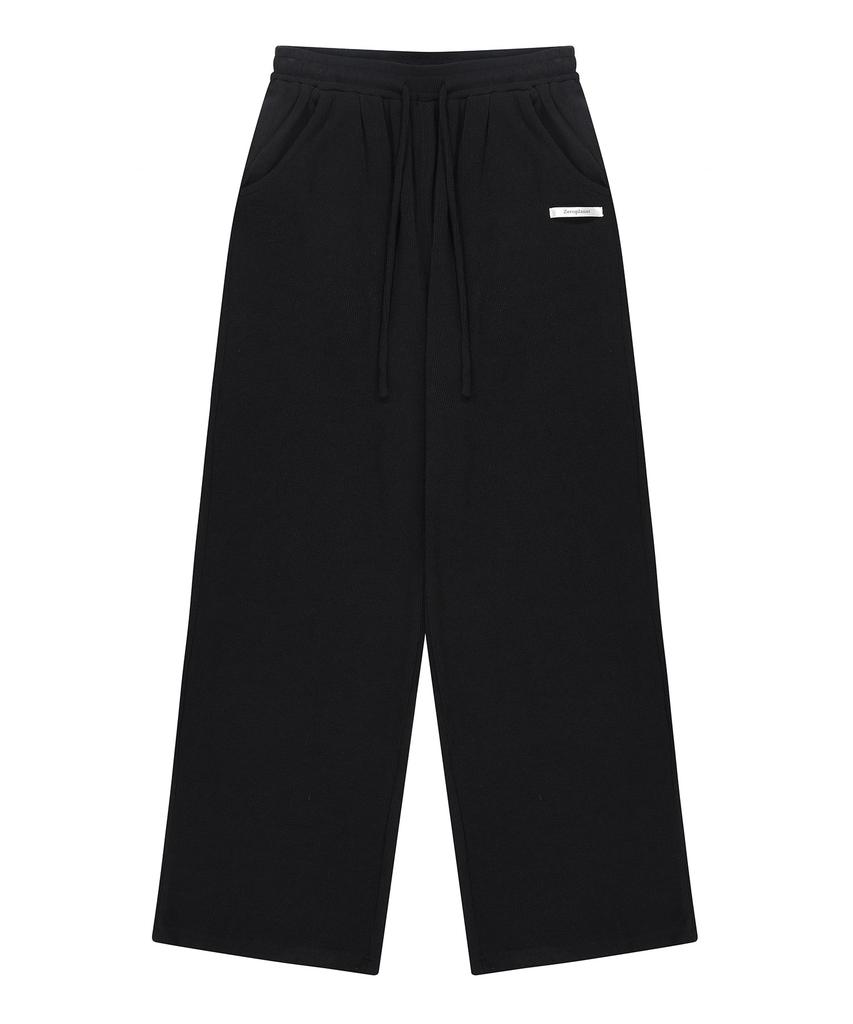 Zero Planet Eva Knit Wide Pants [Black]