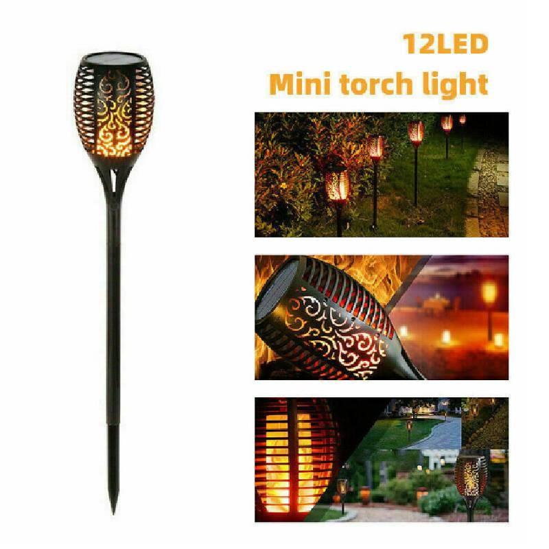 Flame Flickering Garden Solar Lights Led Outdoor Waterproof Lawn Lamps Gift