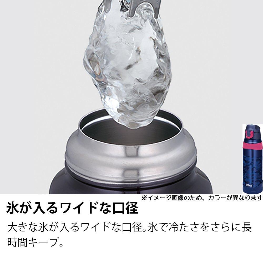 Termoska na vodu, vakuově izolovaná sportovní láhev, otevřená, tmavě modrá, maskáčová [jednodotykový typ] 1,0 l FHQ-1001 NV-C