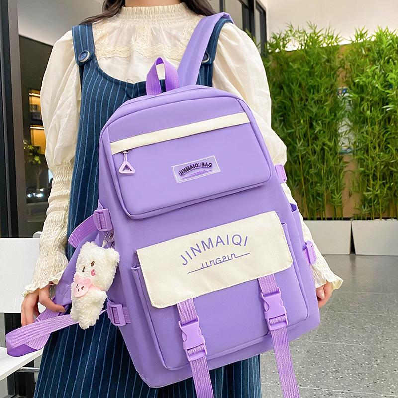 Children's Schoolbag, Girls, Elementary School Students, Junior High School Students, Contrasting Backpacks, High School Students, College Students