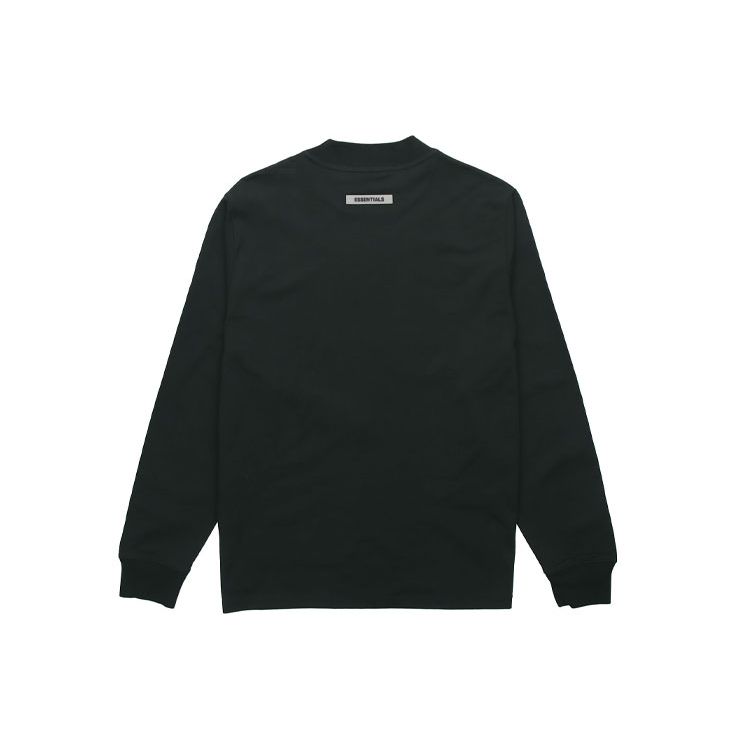 Fear of God Essentials FW20 Logo Long Sleeve Top Men Tops Black FOG-FW20-244
